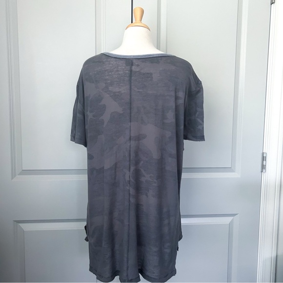 Free People Bundle: Bae Bae Layering Top (Green) + Camo Tee (Dark Gray) – Size M - Picture 8 of 15